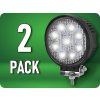 Přední světlomet TruckLED ☼ Led Epistar Pracovní Světlo, 27W, Kulaté 2200lm, 12/24V, IP67/2-PACK! [L0076]