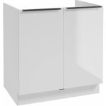 Deftrans Dřezová kuchyňská skříňka Belluno 2D1Z, bílá, 80 x 84 x 49 cm – Zboží Dáma