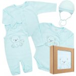 New Baby Kojenecká soupravička do porodnice Sweet Bear modrá – Sleviste.cz
