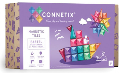 Connetix Magnetická stavebnice Pastel Starter Pack 64 ks