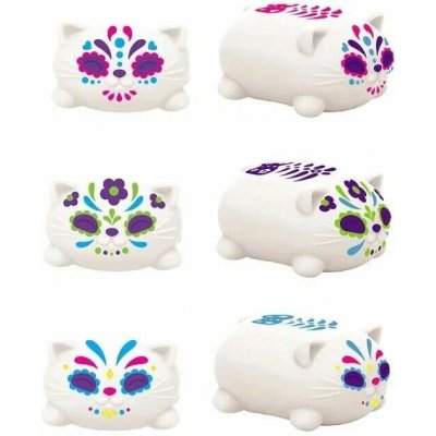 Schylling NeeDoh Mačkací Sugar Skull kočka svítící ve tmě – Zboží Mobilmania