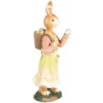 Dekorace králíček s košíkem vajíček - 13*13*33 cm - Clayre & Eef – Hledejceny.cz
