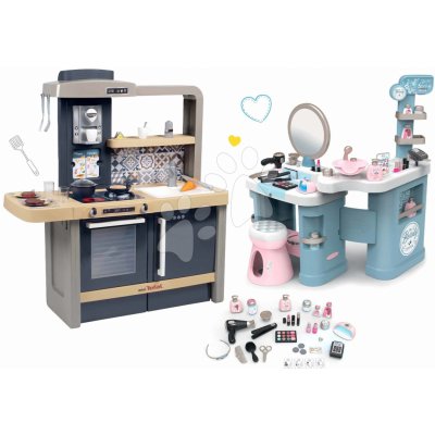 Smoby Set kuchyňka elektronická s nastavitelnou výškou Tefal Evolutive New Kitchen a kosmetický stolek elektronický 3v1 My Beauty Center – Zboží Mobilmania