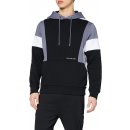 Calvin Klein Jeans Mikina 'COLOR BLOCK HOODIE' bílá / černá / šedá