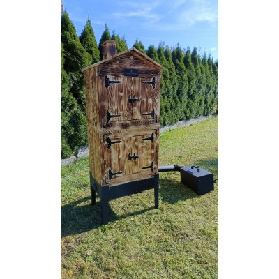 OHENVZAHRADE.CZ Dřevěná udírna 4XL Bestla s kováním a festovníma nohama – Zboží Dáma