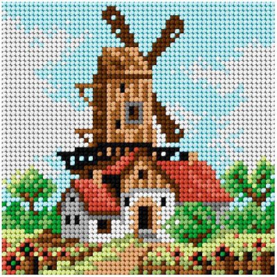 Předloha vyšívací Mlýn v létě 15x15cm – Zboží Dáma Předloha vyšívací Mlýn v létě 15x15cm – Zboží Dáma