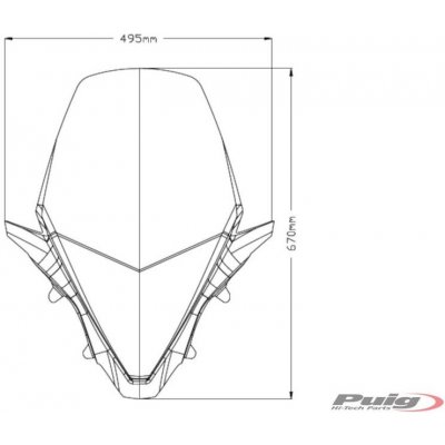 Puig V-Tech Line Touring 20637F tmavá kouřová – Zboží Mobilmania