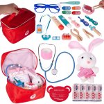iMex Toys Doktorská sada XXL pro děti červený kufřík – Zboží Dáma