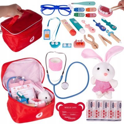 iMex Toys Doktorská sada XXL pro děti červený kufřík – Zboží Dáma