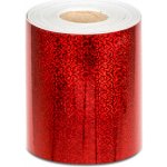 Hologramová samolepicí páska motiv 8 kolečka - šíře 10cm - červená