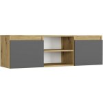 Framire Široká RTV komoda TV dub artisan mix antracit 120 x 40 x 36 cm – Zbozi.Blesk.cz