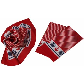 Etex Bavlněný šátek červený námořnický