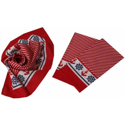 Etex Bavlněný šátek červený námořnický
