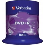 Verbatim DVD+R 4,7GB 16x, AZO, cakebox, 100ks (43551) – Zbozi.Blesk.cz