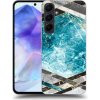 Pouzdro a kryt na mobilní telefon Samsung Picasee silikonové Samsung Galaxy A55 5G Blue geometry černé