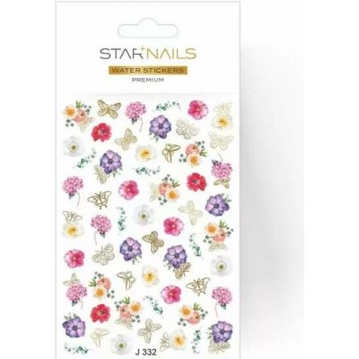 Starnails 2D vodolepky/obtisky PREMIUM J332 – Zboží Mobilmania