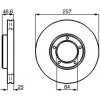 Brzdový kotouč BOSCH Brzdový kotouč větraný Ø257mm 0 986 478 397