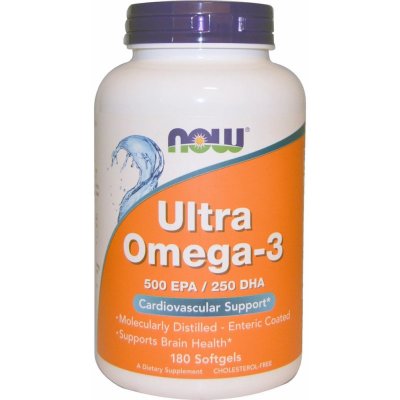 Now Foods Ultra Omega 3 500 EPA/250 DHA 180 softgel kapslí