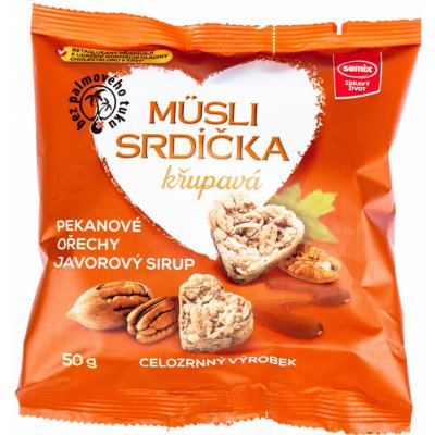 Semix Musli srdíčka s pekanovými ořechy a javorovým sirupem 50 g – Zboží Dáma