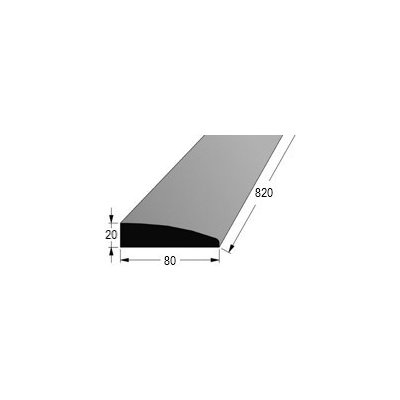 Dveřní práh designový - D BK 800x80 | Zboží Auto