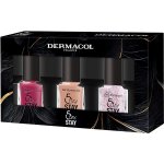 Dermacol Obsesión Volume & Lenght dámská odstín Black sada řasenka 12 ml + lak na nehty 5 Days Stay 11 ml 21 Monroe Red + tužka na oči 16H Matic 0,3 g 04 dárková sada – Zboží Mobilmania