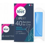 Veet Easy-Gel Obličej depilační voskové pásky pro citlivou pokožku 40 ks – Sleviste.cz