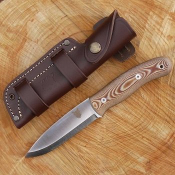 TBS Boar Bushcraft Survival Knife - N695 Stainless Steel & Natural Micarta N695 Stainless Steel - 5mm