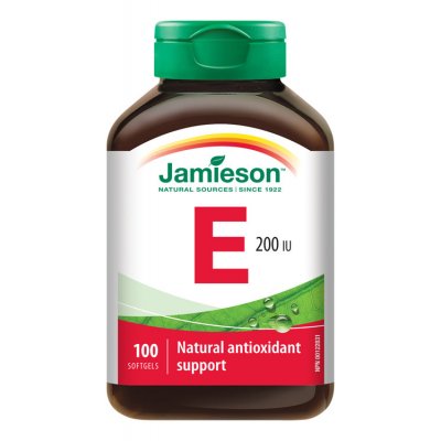 Jamieson Vitamín E 200 IU 100 kapslí