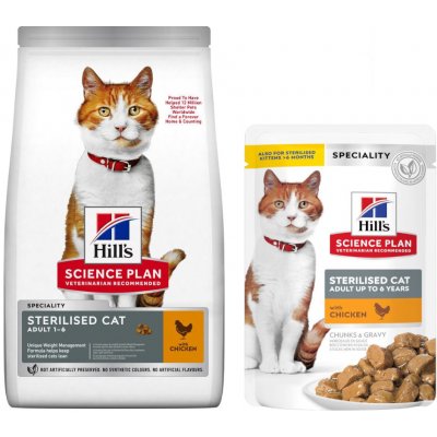 Hill's Feline Young Adult Sterilised Chicken 10 kg – Hledejceny.cz