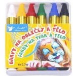 Barvy na obličej a tělo 6 ks perleťové – Zboží Dáma