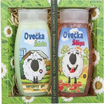 Bohemia Kids ovečka Šárka sprchový gel 250 ml + ovečka Štěpa šampon na vlasy 250 ml dárková sada