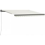 Dekorhome Ručně zatahovací markýza 4x3 m Krémová – Zboží Mobilmania