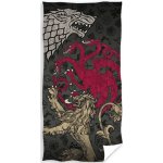 Carbotex plážová osuška Hra o trůny Píseň ledu a ohně 70 x 140 cm – Hledejceny.cz