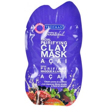 Freeman jílová pleťová maska s plody acai Facial Purifying Clay Mask 150 ml