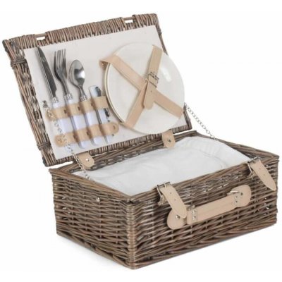 Willow Direct Britský piknikový koš BASIC PLUS proutěný pro 2 osoby – Zboží Dáma