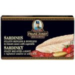 Franz Josef Kaiser Sardinky filety v rajčatové omáčce se zeleninou 90 g – Zboží Dáma