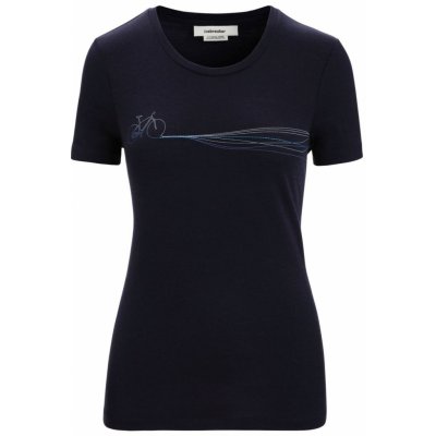 Icebreaker Tech Lite II SS tee Cadence Paths Midnight Navy – Zboží Mobilmania