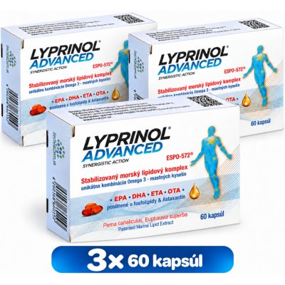 Lyprinol při zánětech kloubů a dech.cest tříměsíční kúra 3 x 60 kapslí – Hledejceny.cz