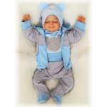 Kojenecká 3D souprava Bílý puntík 1 modrá – Zbozi.Blesk.cz