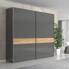 Šatní skříň Alpi Home ONYX PK231/ON antracit lesk/ořech pacific lesk 230 cm