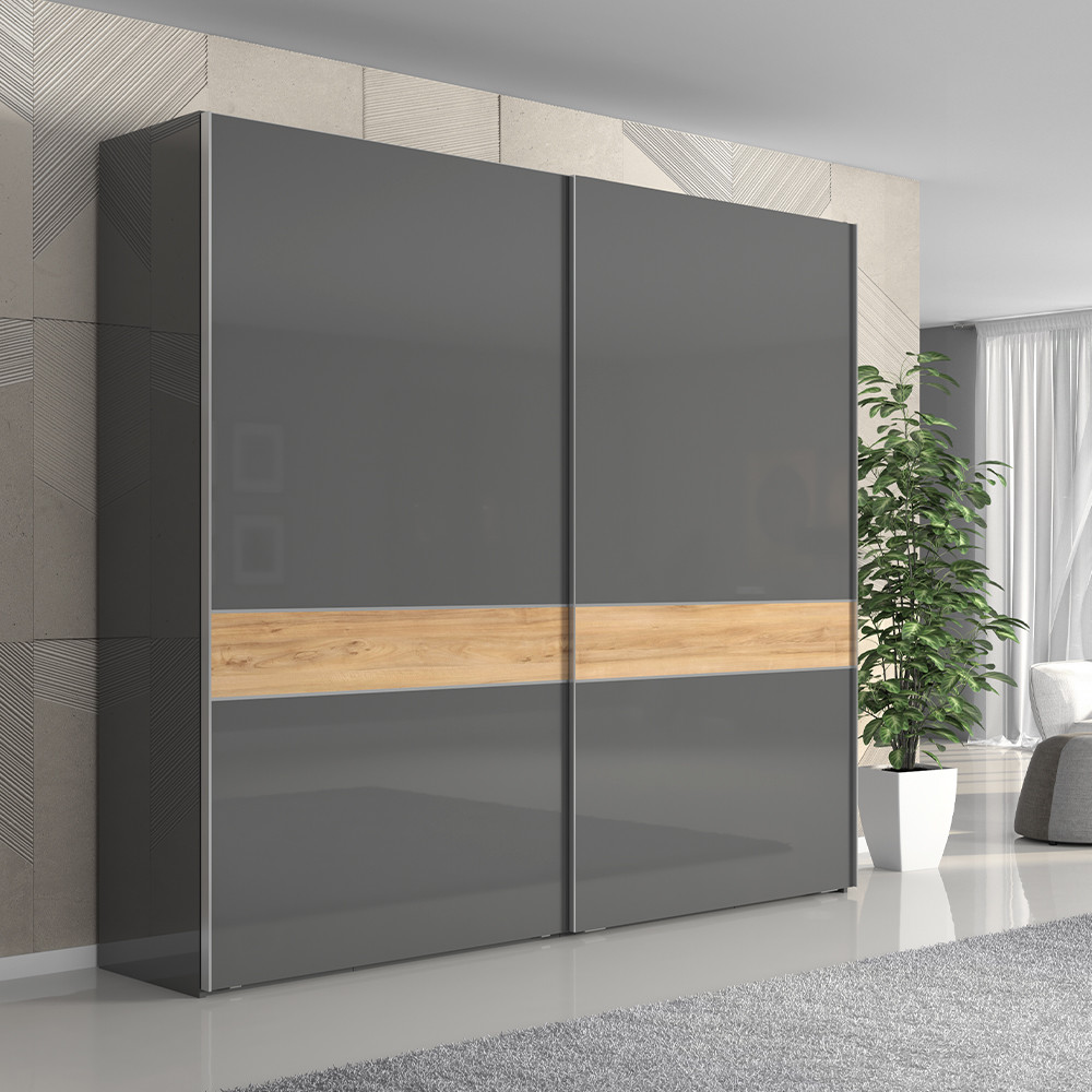 Alpi Home ONYX PK231/ON antracit lesk/ořech pacific lesk 230 cm