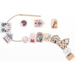 CUBIKA 14309 Navlékací pohádka navlékací set 13 dřevěných dílů a 8 předloh – Zboží Mobilmania