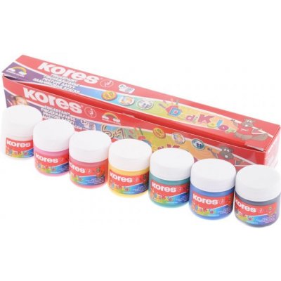 Prstové barvy KORES Dedi Kolor 6+1x30ml