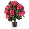 Květina Luxusní umělá květina HYDRANGEA KOULE DELUXE S KVĚTINÁČEM růžová, 62 cm