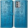 Pouzdro a kryt na mobilní telefon Nokia PROTEMIO 66539 ART Peněženkový kryt Nokia G42 5G ANIMALS modrý