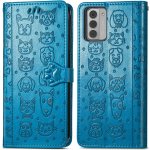 VSECHNONAMOBIL 66539 ART Peněženkový kryt Nokia G42 5G ANIMALS modrý – Zboží Živě