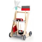 EcoToys dřevěný úklidový vozík s příslušenstvím 4404 – Zboží Mobilmania