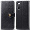 Pouzdro a kryt na mobilní telefon Sony PROTEMIO 26373 LEATHER BUCKLE Peněženkový obal Sony Xperia 10 II černý