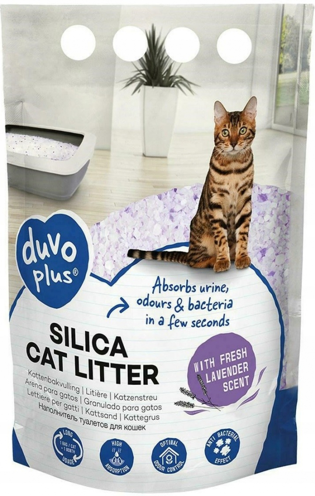 Duvo+ Cat silikagel levandule 5 l