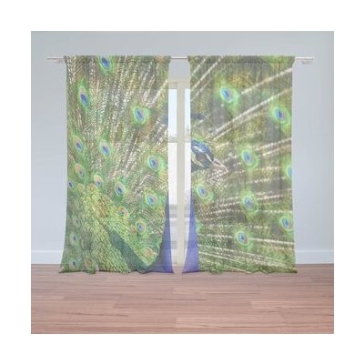 Sablio Záclony Páv: 2ks 150x250cm – Hledejceny.cz